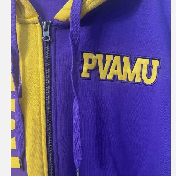 NWT! Mitchell & Ness PVAMU Colorblock Hoodie Prairie View A&M - Size XL - Picture 2 of 6